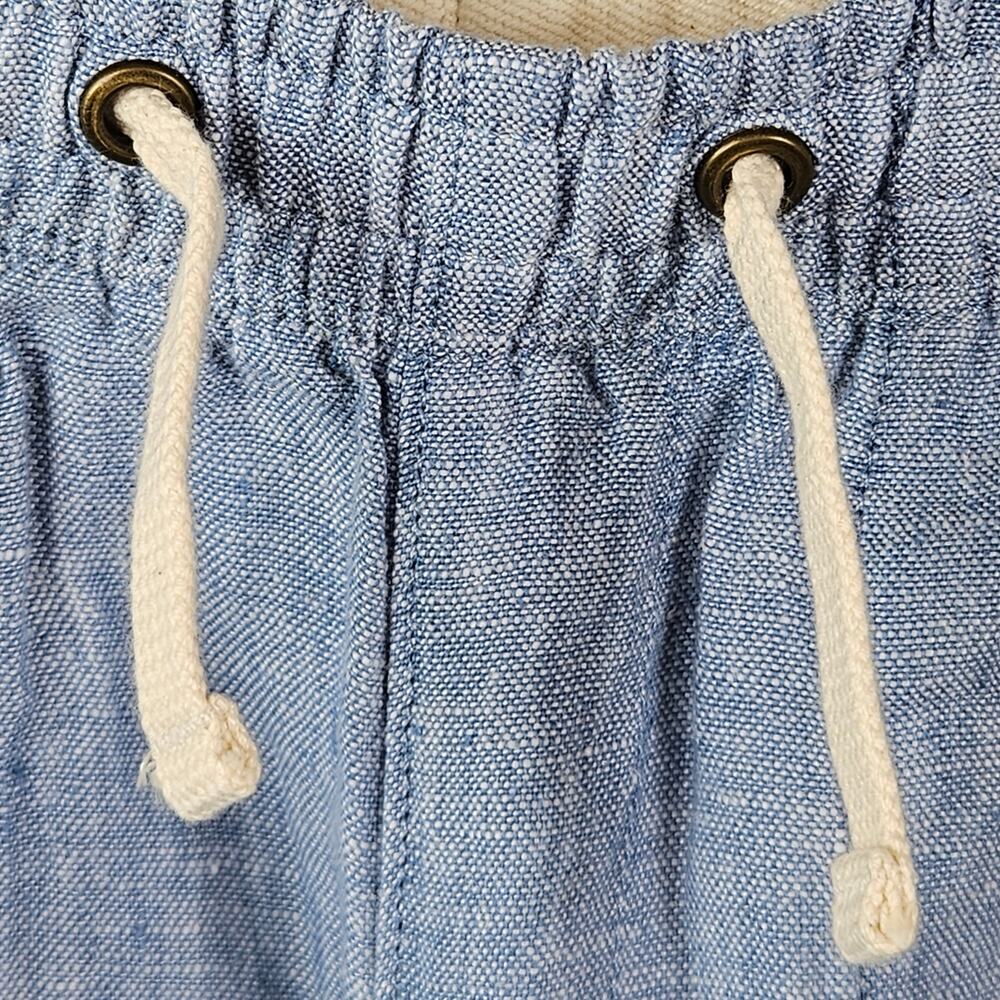 Crewcuts Blue Linen Wideleg Drawstring Pants‎ | Youth Kid's 12 - Picture 4 of 14